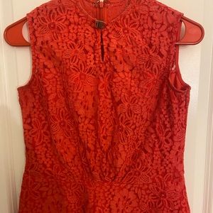 Kazo peplum red top